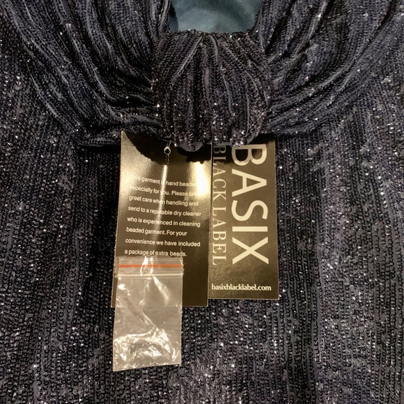 Sequin Navy Open Back Cocktail Dress - Picture 8 of 8